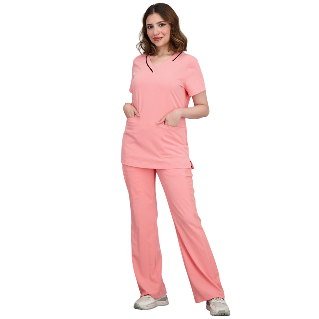 WHITECROSS CRFT WOMEN'S 3-POCKET V-NECK TOP AND BOOTCUT PANT SCRUB SET ...