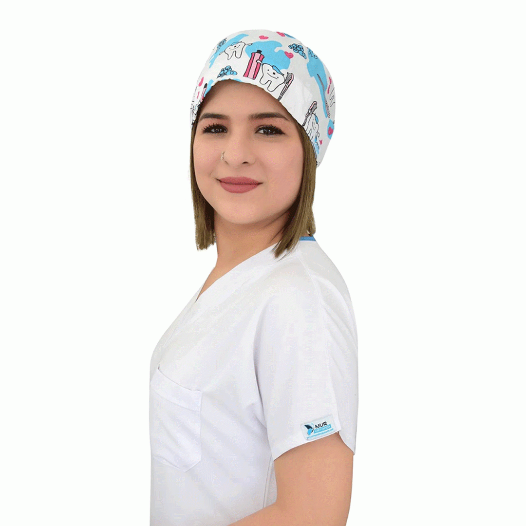 NUR WHITE TEETH PATTERNED CAP