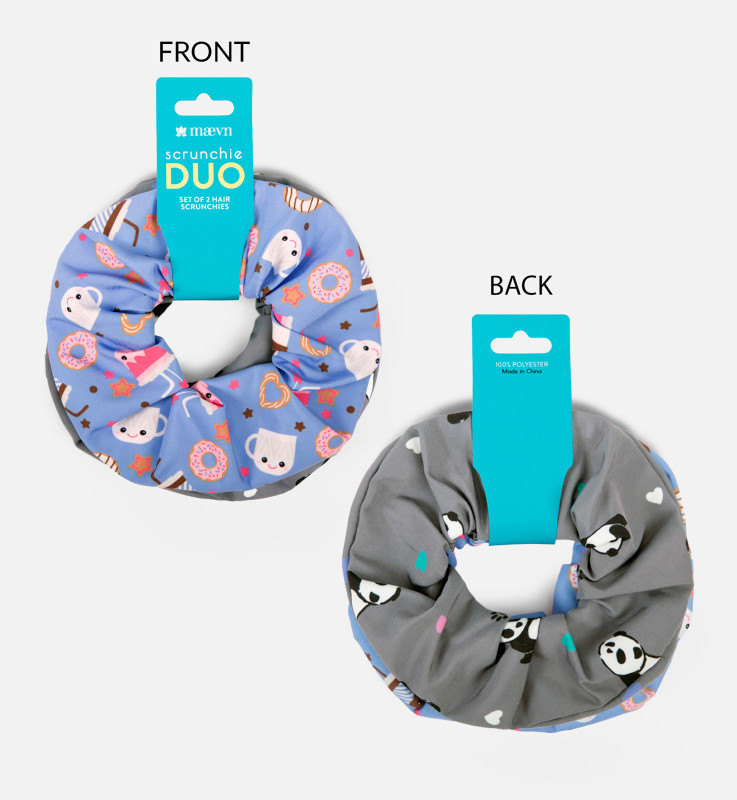 MAEVN PRINTED SCRUNCHIE DUE SET QTY(2)
