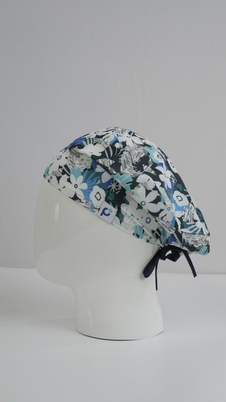 PULSE ZONE BLUE FLOWERS PATTERN HEADCAP