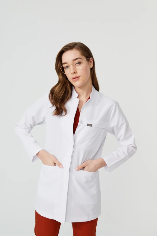 COSA WOMEN'S MANDARIN (STAND-UP) COLLAR LABCOAT